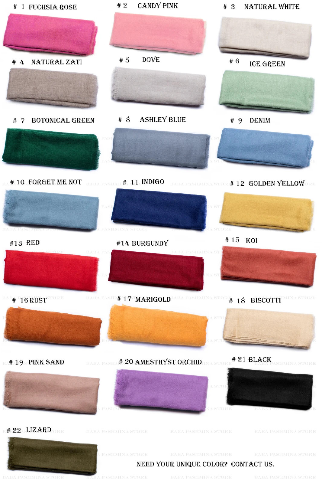 Bufandas artísticas de pashmina de cachemir puro colores lisos suaves celestiales de Cachemira.