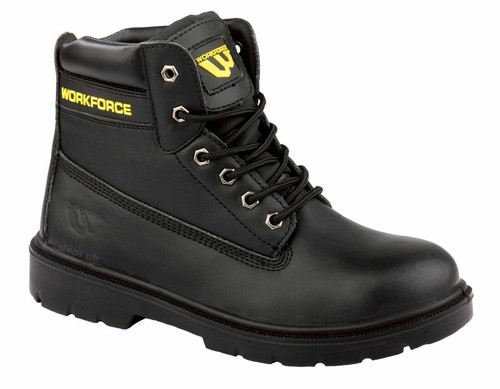 Mens Leather Ankle Safety Boots Lace Up Steel Toe Cap Work Boots Hiker Shoes Sz - Picture 2 of 26