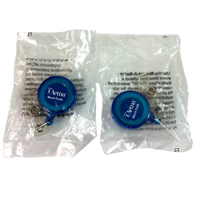 Advertising Aetna March Forth Retractable Badge ID Holders Medical Insurance