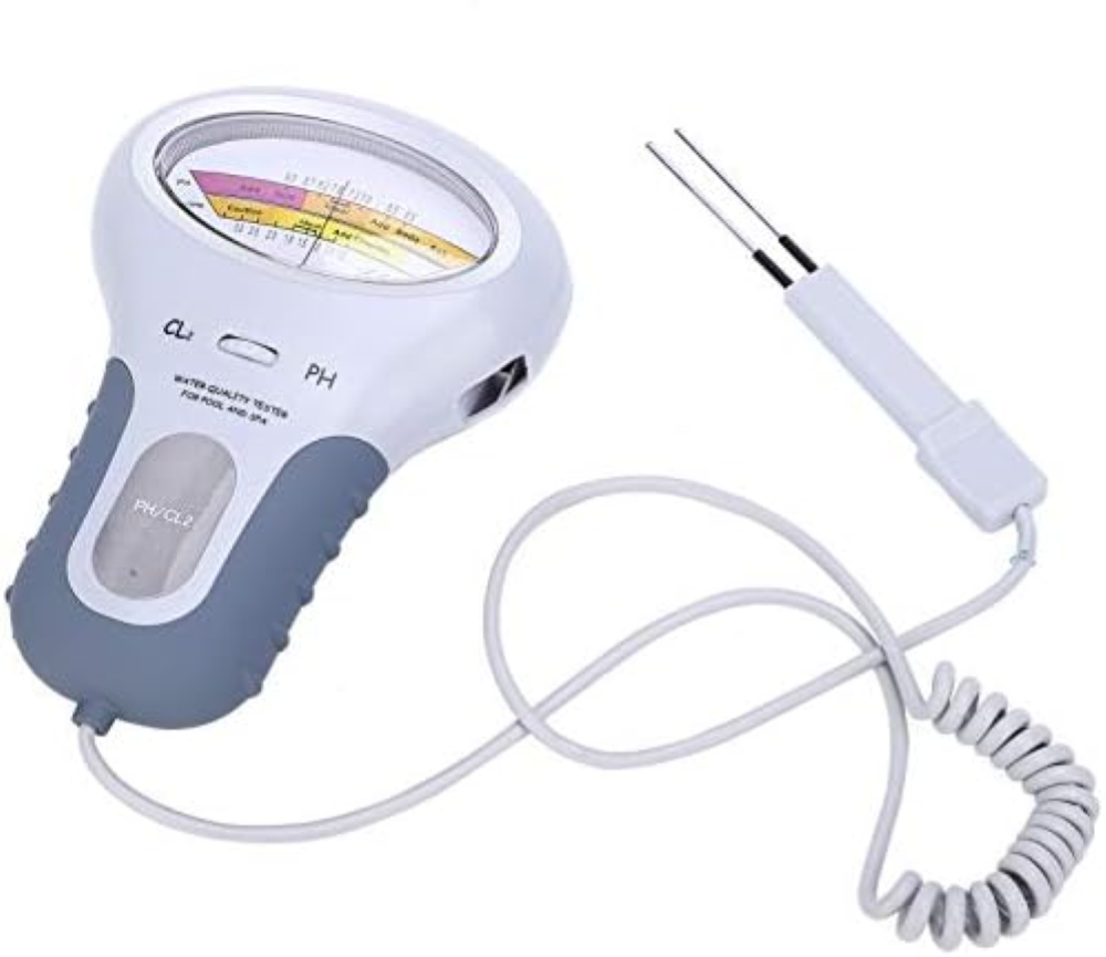 Tester per piscina 2 in 1 per cloro e pH, sonda con manico da 150 mm Analizzator