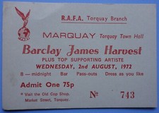Barclay James Harvest August 2, 1972 Town Hall, Torquay, Devon, England