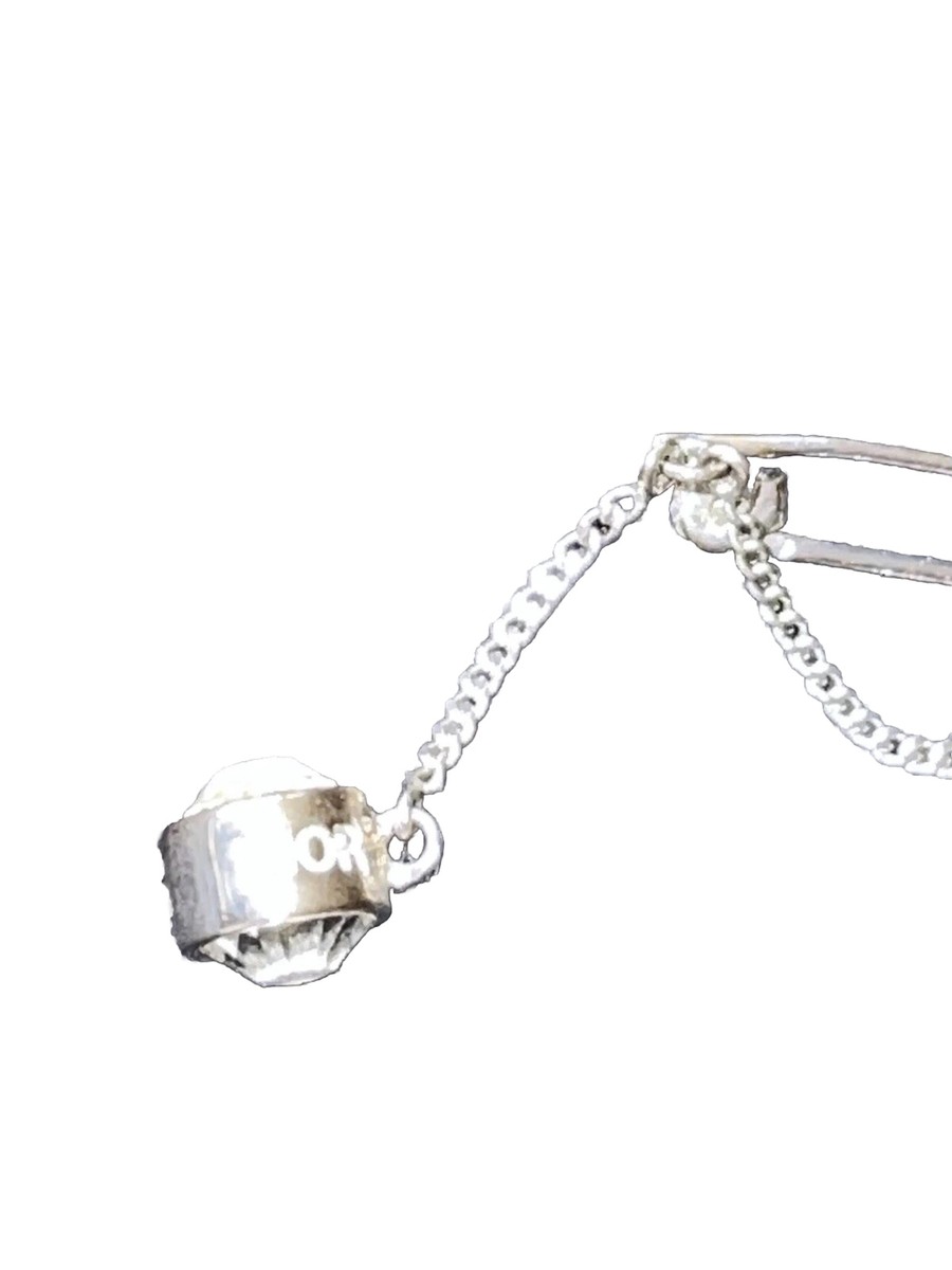 DIOR HOMME NWOB SILVER & DIAMOND DANGLE PIN | eBay