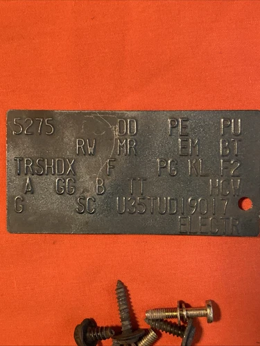 1966 Pontiac Cowl Tag Vintage Clips Bolt Screws Don’t Know If All Off Same Car