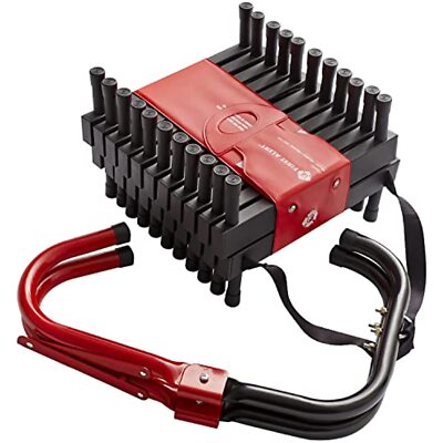 First Alert Three-Story Fire Escape Ladder, 24 Feet, Steel, Anti-Slip, Black