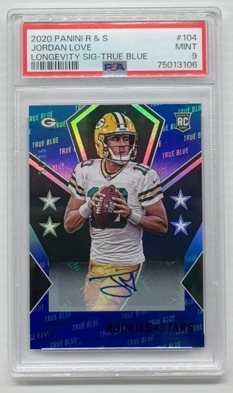 Jordan Love Panini Rookies & Stars #104 Longevity Signature-True Blue