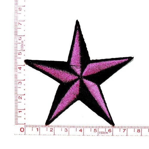 Purple Nautical Star patch Artwork Symbol Emblem for DIY Iron on Clothes Jacket - Picture 3 of 10