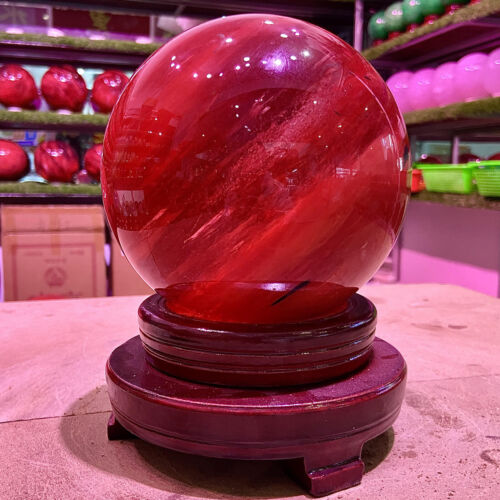 7.6LB Natural Red melting stone crystal Ball Quartz Crystal Sphere Reiki - 第 1/22 張圖片