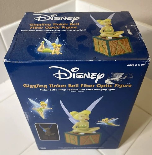 GIGGLING TINKER BELL FIBER OPTIC FIGURE DISNEY 10256 PETER PAN TOY ISLAND-RARE - Picture 6 of 12