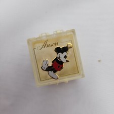 Mickey Mouse Enamel Metal Charm Pendant Walt Disney Productions Gold Tone