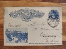 Uruguay 1910 PS Stationery Card "Plaza Zabala" fr Paso de los Toros to Oldenburg