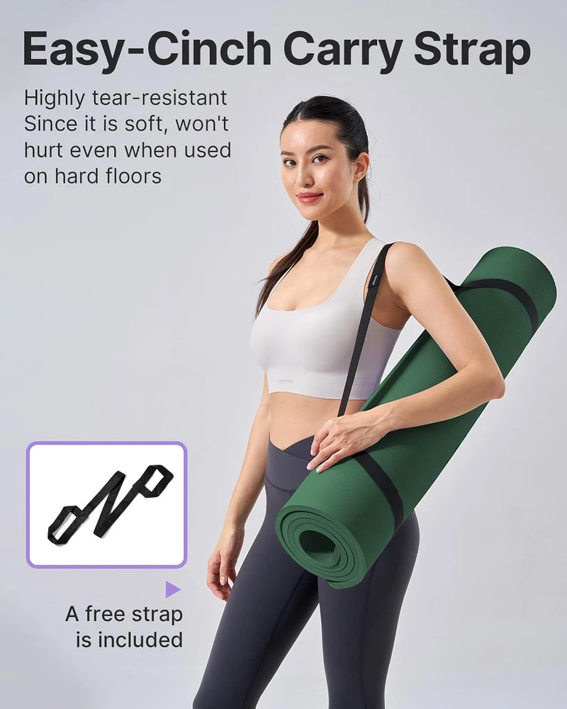 Extra Thick 1/2 Inch Non-Slip TPE Yoga Exercise Mat Professional