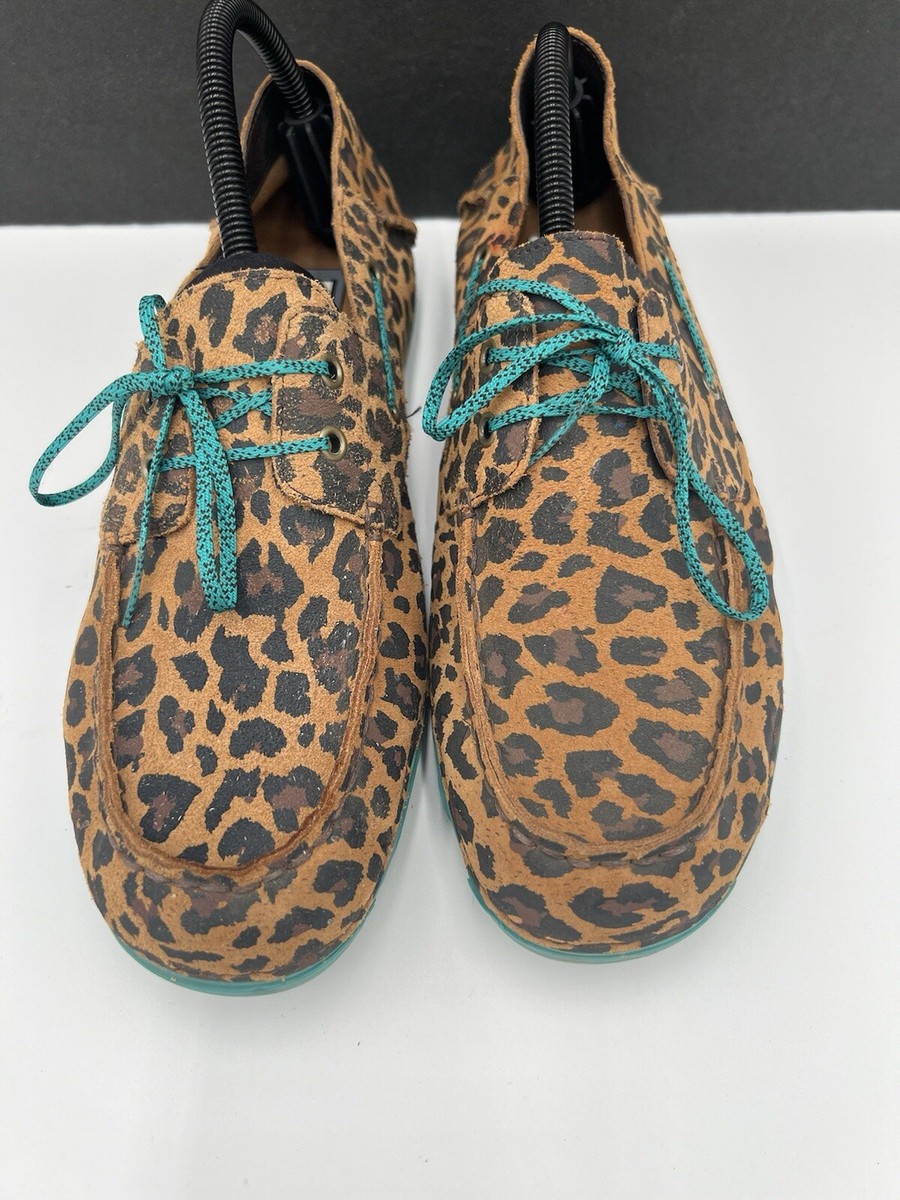 Ariat Caldwell Women's Size 11 B Tan Teal Leopard Animal Ariat Caldwell Women's Size 11 B Tan Teal Leopard Animal