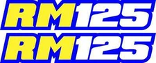 RM 125 Blue Swingarm Airbox Number Plate Sticker Decal