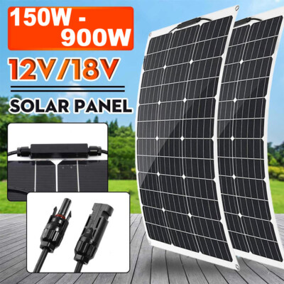 300W Watt Flexible Solar Panel 12V Mono Home RV Rooftop Camping Off ...