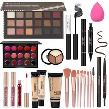 Kit De Maquillaje Para Makeup Profesional Sombras Brillo Rubor Brochas