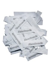 25 Textiletiketten Handmade
