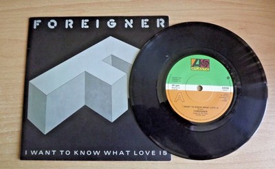 I want to know what love is by Foreigner A9596 7'' Vinyl single  Picture Sleeve  