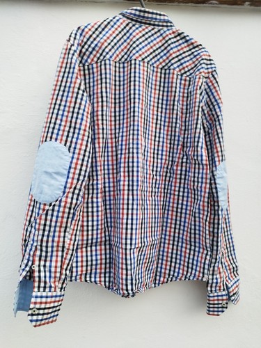 Mens HOMMES By Celopman Shirt Large Checkered Multi Colour - Afbeelding 6 van 6
