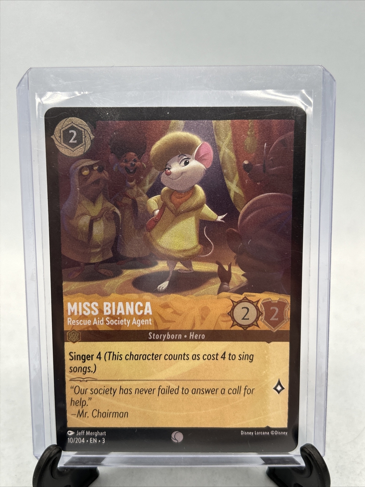 Disney Lorcana: Into The Inklands - Miss Bianca - 10/204 - Cold Foil Holo MINT