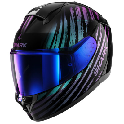 Full Face Motorcycle Helmet Shark Ridill 2 Assya Black Purple