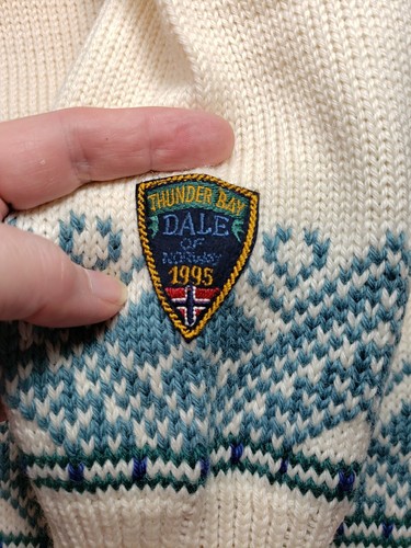 NEW VTG DALE OF NORWAY Men Wool Sweater Sz M Garn Thunder Bay 1995 Fair Isle Ski - Picture 11 of 24