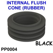 INTERNAL FLUSH CONE (BLACK) RUBBER SEALING WASHER for FLUSH PIPE TO PAN *PP0004*