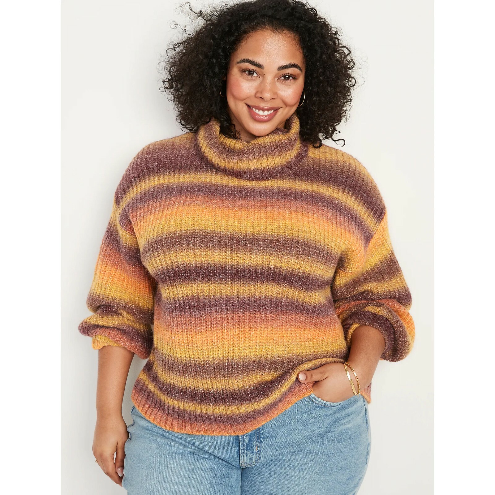 Old Navy Womens Striped Shaker Stitch 