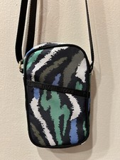 DVF Bag Crossbody Purse Diane Von Furstenberg Zebra Green Black Cellphone Holder