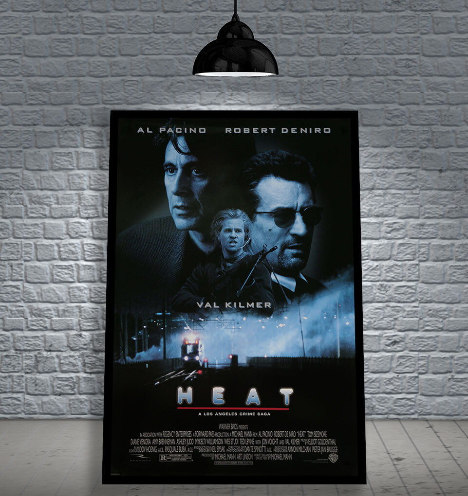 HEAT 1995 DE NIRO AL PACINO FRAMED MOVIE POSTER PRINT CINEMA A1 & 60X40CM