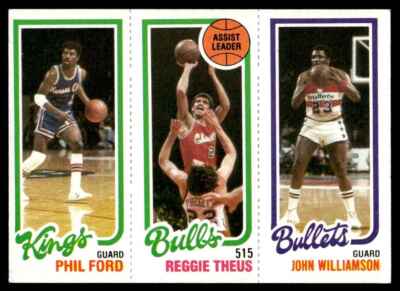 1980-81 Topps John Williamson/Reggie Theus/Phil Ford #252/43/127