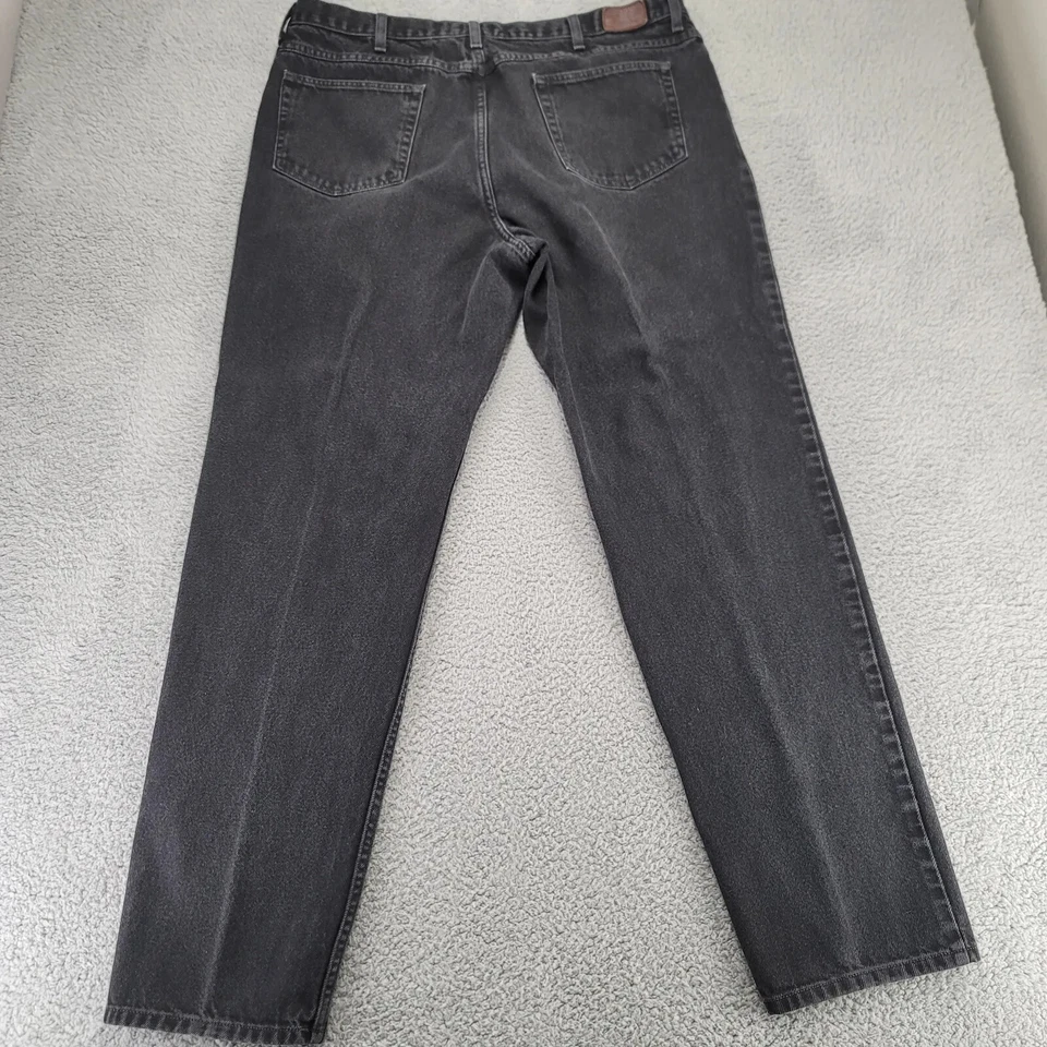 Vintage L.L. Bean Jeans Mens 42x36 Black Denim Classic Fit Y2K Pockets High Rise - Image 3 of 4