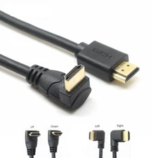 0.5m Angled 90 Degree HDMI Male to Male Cable Extender Cord 1080P Plug Adapter