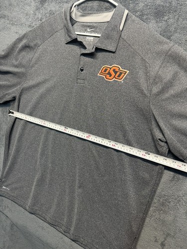 Nike Golf Poloshirt Herren 2XL Oklahoma State Cowboys Nike DriFit Fußball Golf - Bild 8 von 9
