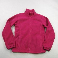 Columbia Jacket Girls 18/20 Long Sleeve Pockets Lightweight Burgundy Casual