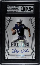 Zach Wilson Jet 2021 Leaf Ultimate Sports Futures Rookie Auto 2/2 SGC 10/9.5