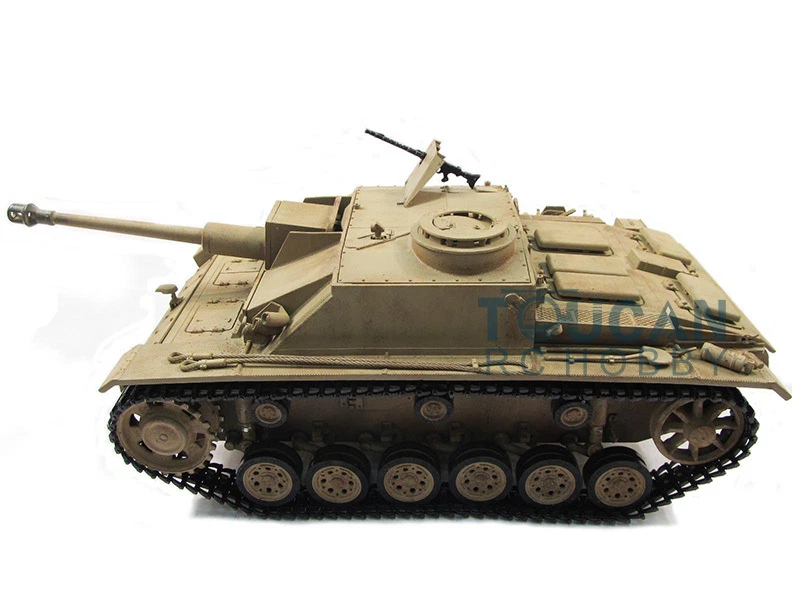 Mato 1/16 Almost 100% Metal Stug III RC Tank KIT Infrared Barrel Recoil Battle  - Image 2 of 4