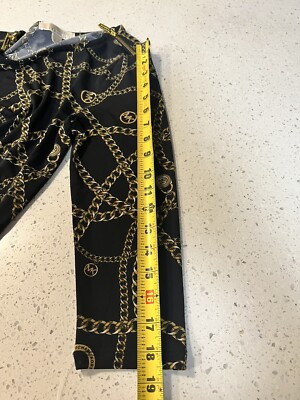 Michael Michael Kors gold chain print black dress size M | eBay Michael Michael Kors gold chain print black dress size M | eBay