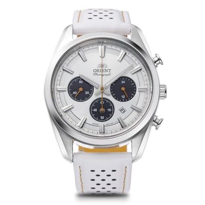 ORIENT Men's Watch Contemporary RN-TX0308S Panda Solar Chronograph New