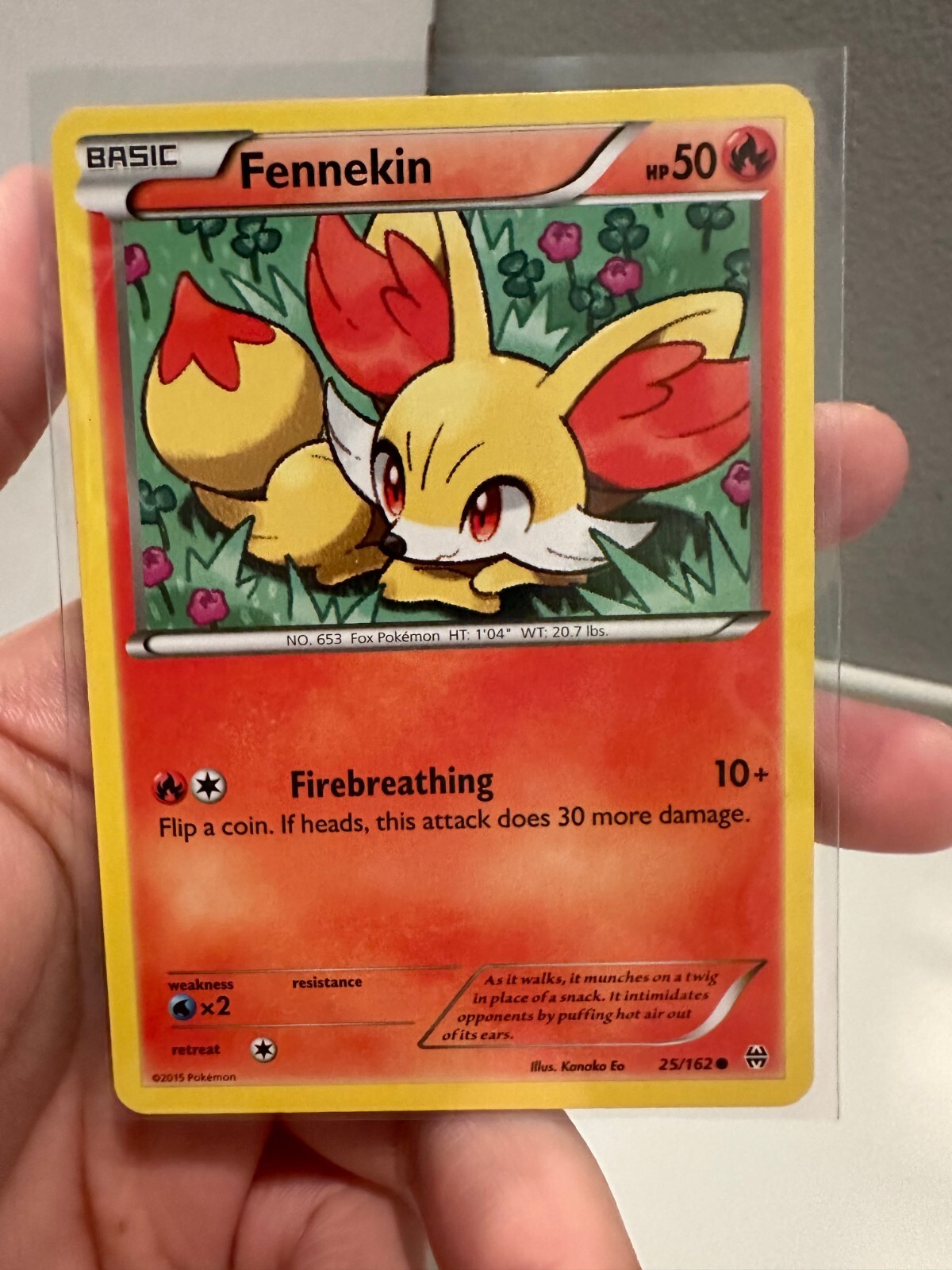 1x Fennekin 25/162 - Breakthrough - Common - Pokemon Card TCG - NM 1218#39-41