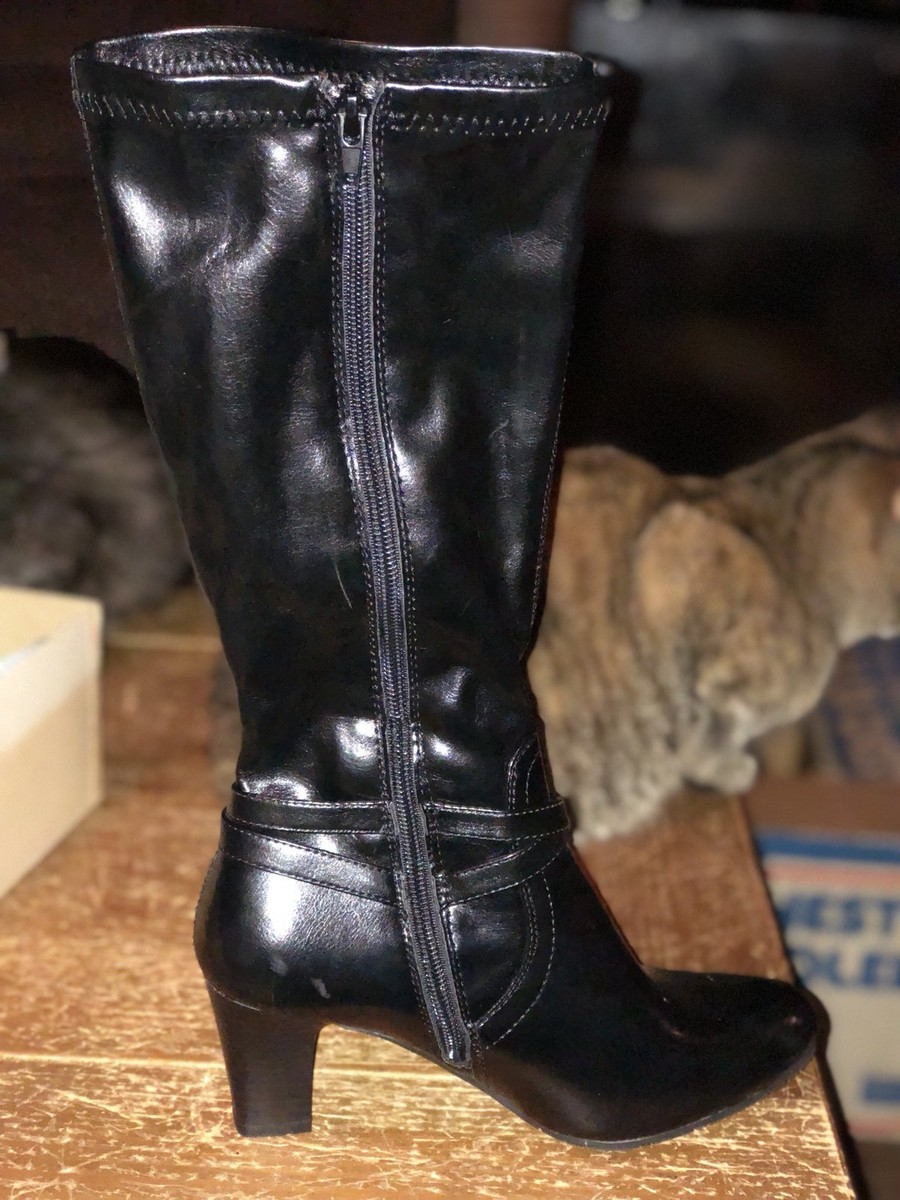 KIM ROGERS Jolie Women's Black Knee High Boots Size M