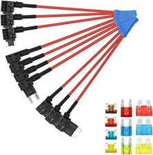 10 St�ck 12V / 24V Piggyback Sicherungshalter, Auto Add-a-Circuit Sicherung Tap