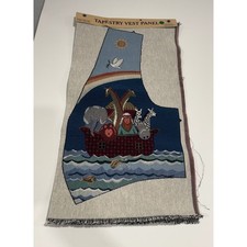 Tapestry Vest Panel Lot Noahs Ark & Sewing Theme Cotton Blend Made in USA