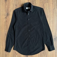 Vintage Yves Saint Laurent Monogram Button Up Shirt Men  s S Black