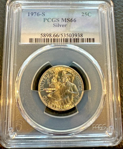 1976-S 25C Washington Quarter - MS66 - PCGS