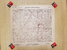 Grande carta topografica Gagliano Castelferrato Sicilia Lucido IGM 1969 1:25.000