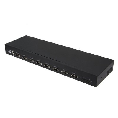 RealPower RPS-RS232 19'' 1U Rack Mount Gehäuse 8-Port RS232 USB 2.0 Multiplexer