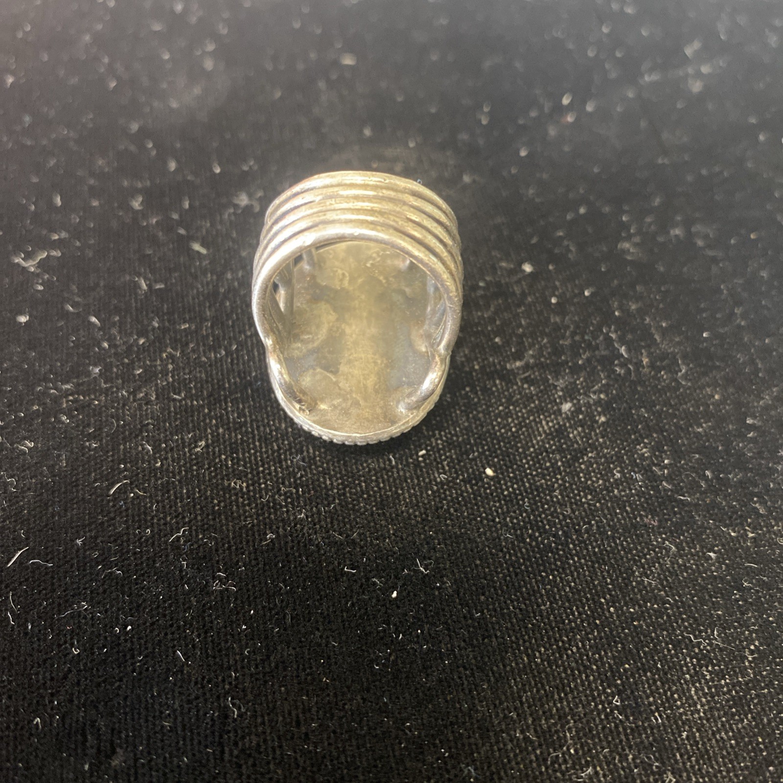 Stunning Large Sterling Silver Unsigned Solid Bac… - image 5