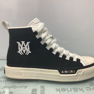 Amiri Men s Court Logo MA Canvas High Top Sneakers Size 44.