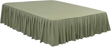 Piccocasa Ruffled Bed Skirt Polyester Brushed Hotel Quality Durable Solid Wrinkl
