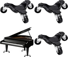 3 Pcs Piano Dolly 6.3" Piano Moving Dolly W/ Non-Slip Pad 1000 lbs Load Capacity